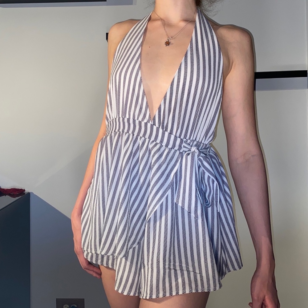 Striped romper